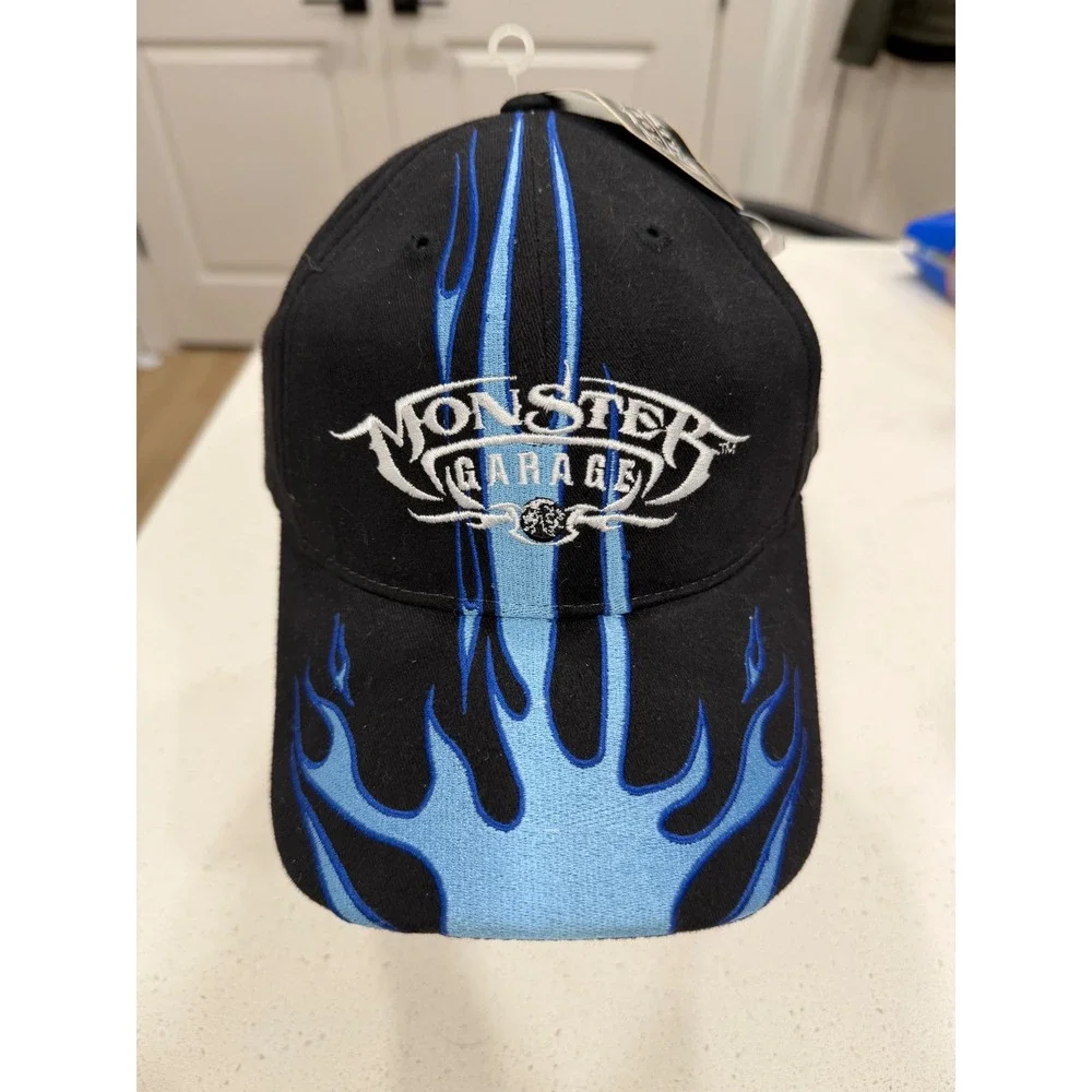Monster Garage‎ Flame Racing Baseball Cap Black Blue Adult Men One Size